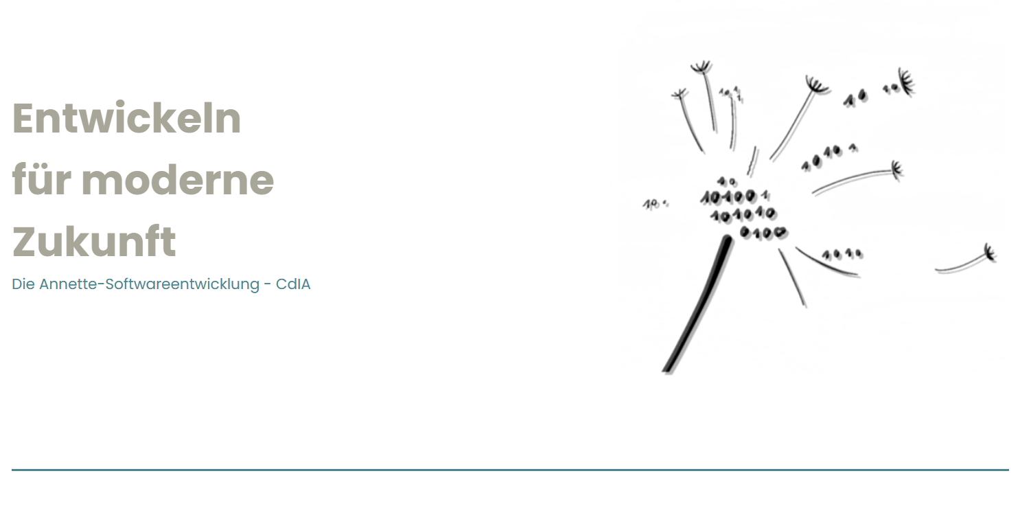 Foto der Webseite der AG